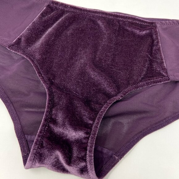 MODERN MOVEMENT | Purple Velvet Boyshort Mid Rise Panty Medium - Picture 5 of 6